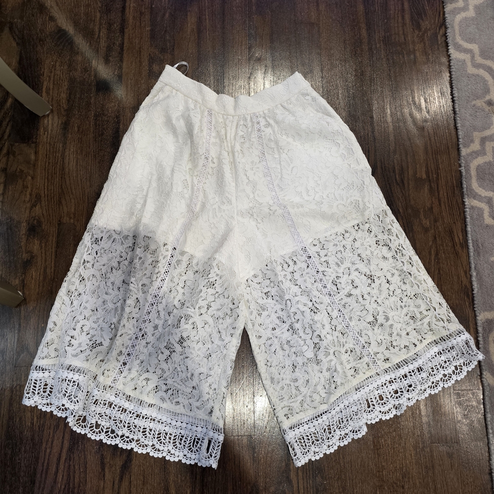 French Connection Ivory Lace Trousers